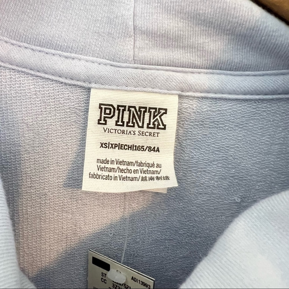 Pink Victoria’s Secret Oversized Blue Tie Dye Turtleneck Sweatshirt. Siz… - Picture 10 of 12